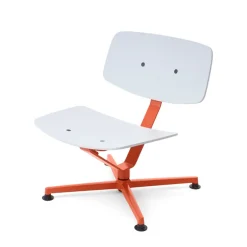 raawii Lounge chair Orange / Sitzschale light grey Best