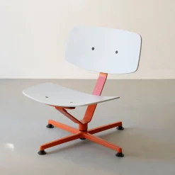 raawii Lounge chair Orange / Sitzschale light grey Best