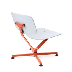 raawii Lounge chair Orange / Sitzschale light grey Best