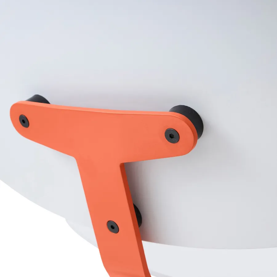 raawii Lounge chair Orange / Sitzschale light grey Best