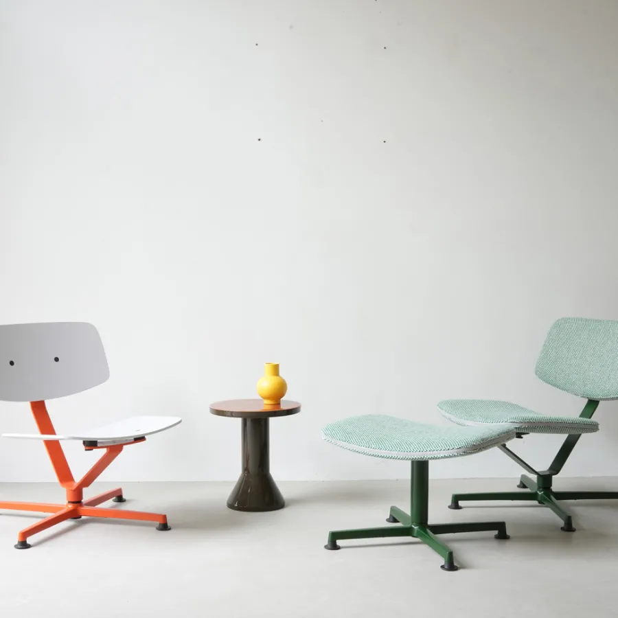 raawii Lounge chair Orange / Sitzschale light grey Best