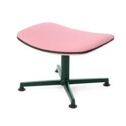 raawii Ottoman Dark green / Stoffbezug pink Discount