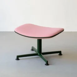 raawii Ottoman Dark green / Stoffbezug pink Discount