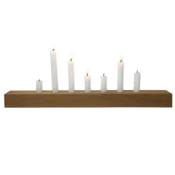 Raumgestalt Kerzenhalter Brennholz Eiche dunkel 60x5x5 cm Outlet