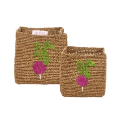 Rice Aufbewahrungskorb Tea Radish bestickt 2er-Set Fashion