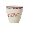 Rice Becher Keramik oval handbemalt MERCI 300 ml Fashion