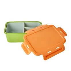 Rice Brotdose Lunchbox mit 3 Segmenten Orange/Green Fashion