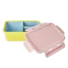 Rice Brotdose Lunchbox mit 3 Segmenten Soft Pink/Yellow Best