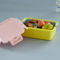 Rice Brotdose Lunchbox mit 3 Segmenten Soft Pink/Yellow Best