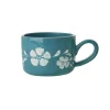 Rice Cappuccino-Tasse Keramik handbemalt White Flower Vine 200 ml Fashion
