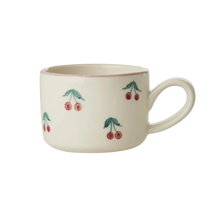 Rice Cappuccino-Tasse Keramik handbemalt Cherries 200 ml Sale
