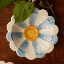 Rice Dip-Schale Keramik handbemalt Stripes Blue/Soft Green/Lavender 3er-Set Outlet