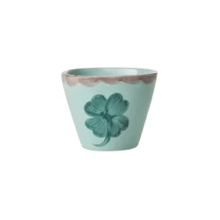 Rice Espresso-Tasse Keramik oval handbemalt Good Luck Clover 70 ml Best