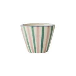 Rice Espresso-Tasse Keramik oval handbemalt Stripes 70 ml Hot