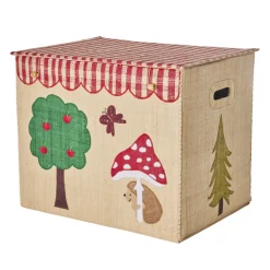 Rice Faltbarer Aufbewahrungskorb Happy Forest XL New
