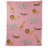 Rice Gestrickte Babydecke Pink mit 3D Details Online