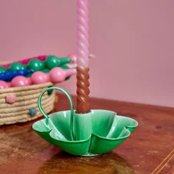 Rice Kerzenhalter Flower Green Discount