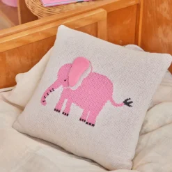 Rice Kissen Elephant mit 3D Details Pink 30x30 New