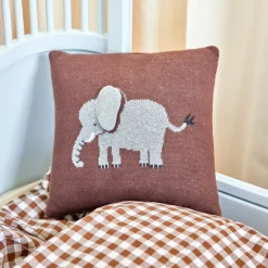 Rice Kissen Elephant mit 3D Details Chocolate Brown 30x30 Discount