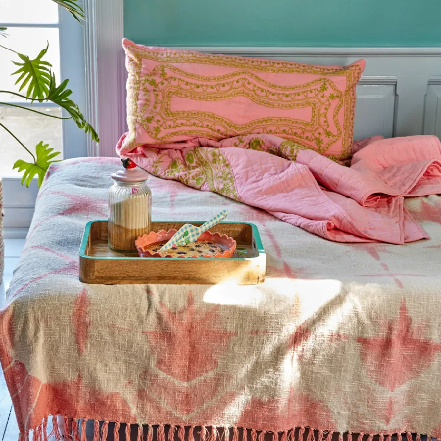 Rice Kissen Soft Pink Green bestickt 40x80 Best