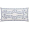 Rice Kissen White Blue bestickt 40x80 Fashion
