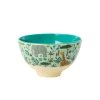 Rice Kleine Melamin Schüssel All Over Jungle Animals Two Tone Green Hot