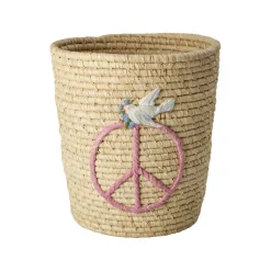 Rice Korb bestickt Peace/Taube Outlet