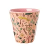 Rice Melamin Becher All Over Jungle Animals Two Tone Coral Fashion