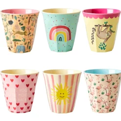 Rice Melamin Becher Funky Prints 6er-Set Clearance