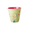 Rice Melamin Becher Summer Flowers Two Tone New