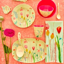 Rice Melamin Becher Summer Flowers Two Tone New