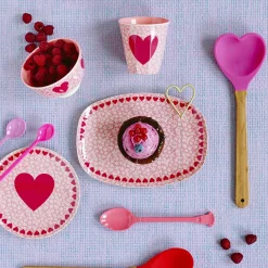 Rice Melamin Becher Two Tone Heart Coral Medium Online