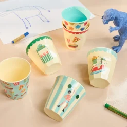 Rice Melamin Kinderbecher Fun Fair Mint 160 ml 6er-Set Best