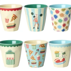 Rice Melamin Kinderbecher Fun Fair Mint 160 ml 6er-Set Best