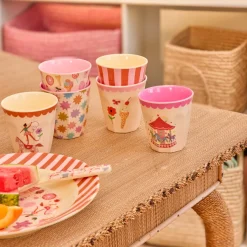 Rice Melamin Kinderbecher Fun Fair Pink 160 ml 6er-Set Sale