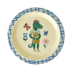 Rice Melamin Kinderteller Nathalie Lété Blue 22 cm Sale