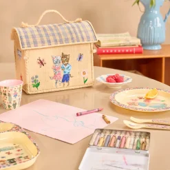 Rice Melamin Kinderteller Nathalie Lété Pink 22 cm Online