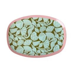 Rice Melamin Kleiner Teller Oval Seashell New