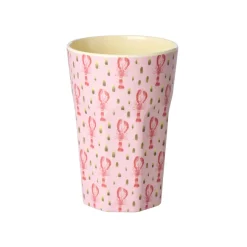 Rice Melamin Lattebecher Pink Lobster 400 ml New