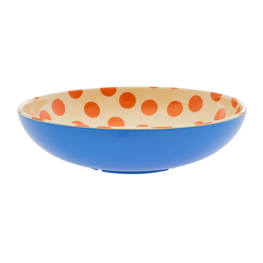 Rice Melamin Salatschüssel Orange Dots Two Tone Sale