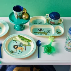 Rice Melamin Schüssel Kids Blue Jungle Animals Fashion