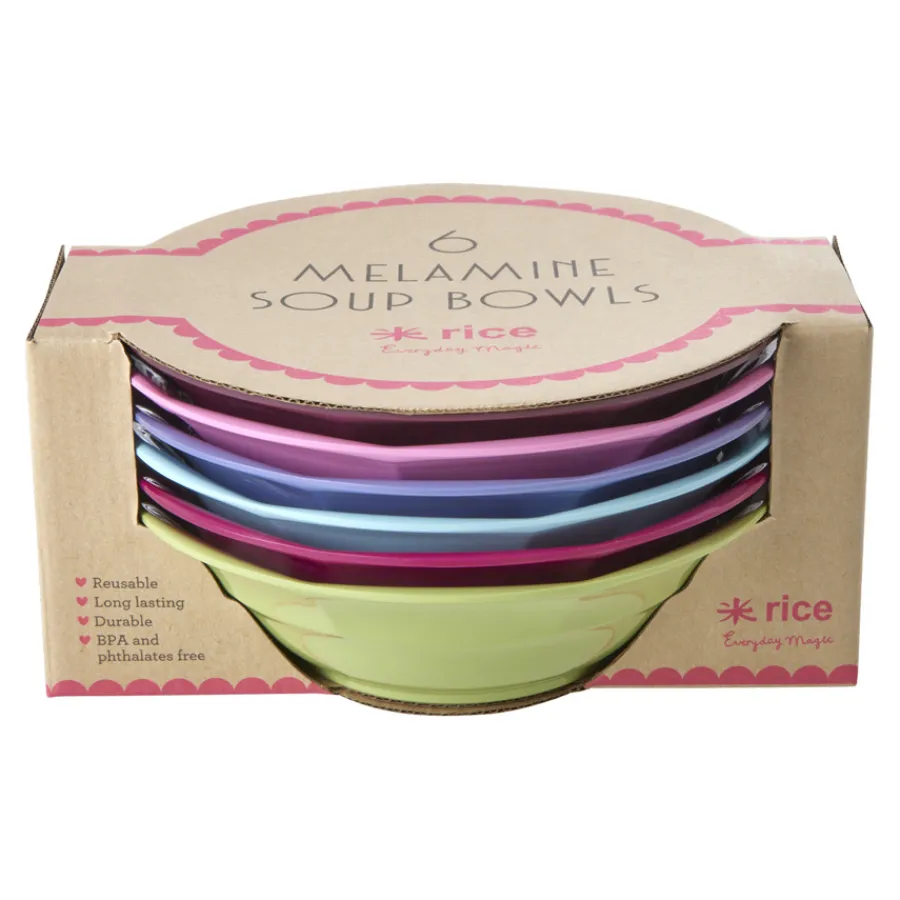Rice Melamin Suppenschüssel Viva La Vida Colors 6er-Set Outlet