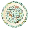 Rice Melamin Teller All Over Jungle Animals Green Online
