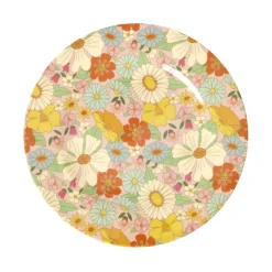 Rice Melamin Teller Flower Power Hot