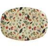 Rice Melamin Teller Oval Winter Rosebuds Clearance