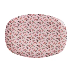 Rice Melamin Teller Oval A Rose is a Rose Discount