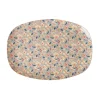 Rice Melamin Teller Oval Small Sandy Flower Online