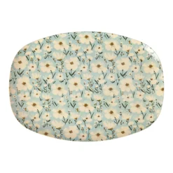 Rice Melamin Teller Oval Summer Bloom Best