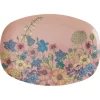 Rice Melamin Teller Oval Flower Collage Soft Pink Outlet