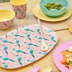 Rice Melamin Teller Oval Exotic Bird Clearance